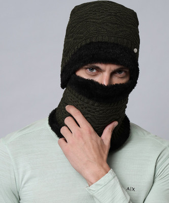 QUIN FLETCHER Mens Solid Beanie Cap combo (Cap + Muffler ) Solid Beanie Cap(Pack of 2)