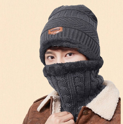 TruFlair Self Design Skull Cap Cap(Pack of 2)