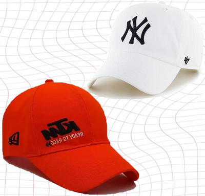 selloria Solid, Self Design, Embroidered Sports/Regular Cap Cap(Pack of 2)
