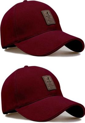 blutech Solid, Self Design Sports/Regular Cap Cap(Pack of 2)