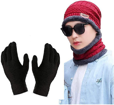 TruFlair Solid Beanie Cap(Pack of 3)