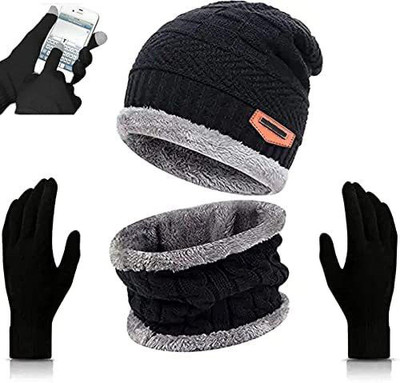 TruFlair Solid Beanie Cap(Pack of 4)