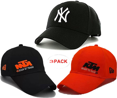 ILLARION Solid, Self Design, Embroidered Sports/Regular Cap Cap(Pack of 3)