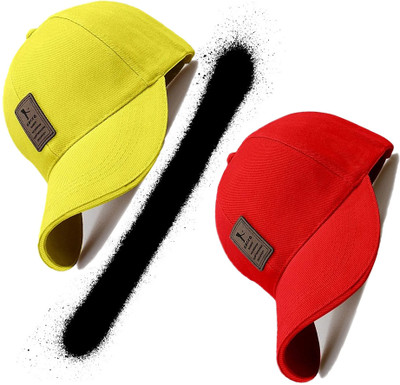 CLASSYMESSI Solid, Self Design Sports/Regular Cap Cap(Pack of 2)