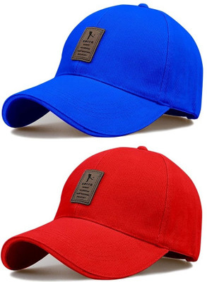 ILLARION Printed, Self Design, Solid Sports/Regular Cap Cap(Pack of 2)