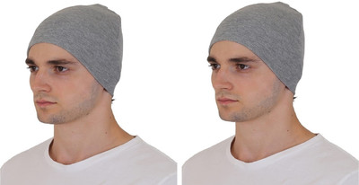 FQZILON Solid Skull Cap Cap(Pack of 2)