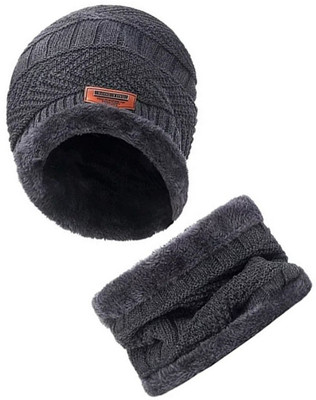 QUEERY Solid Beanie Cap(Pack of 2)
