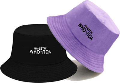 Jamont Unisex Bucket Hat Beach Sun Hat Fishing Hat Reversible Double-Side-Wear(Purple, Pack of 1)