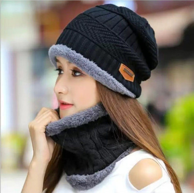 PERFECT STAR Striped Beanie Cap(Pack of 2)