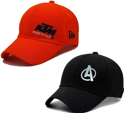 CLASSYMESSI Solid, Self Design, Embroidered Sports/Regular Cap Cap(Pack of 2)
