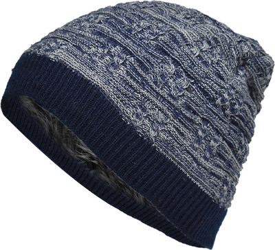 Lowercase Woven, Solid, Self Design Skull Cap Cap