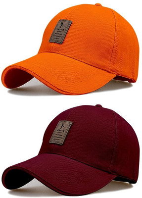 ILLARION Printed, Self Design, Solid Sports/Regular Cap Cap(Pack of 2)