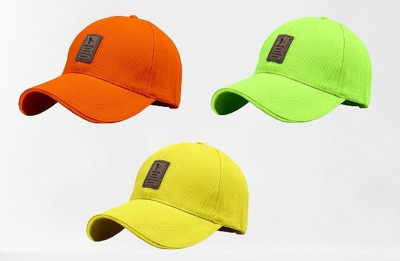 ALAMOS Embellished Sports/Regular Cap Cap(Pack of 3)