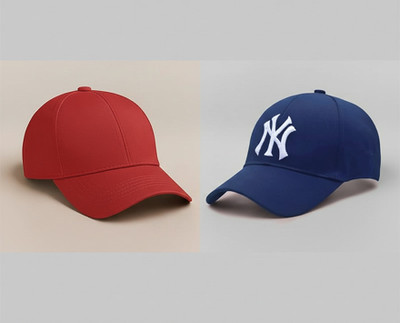 cap world Embroidered, Self Design, Solid Sports/Regular Cap Cap(Pack of 2)