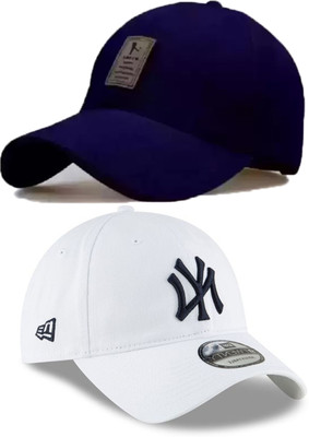 CLASSYMESSI Solid, Self Design, Embroidered Sports/Regular Cap Cap(Pack of 2)