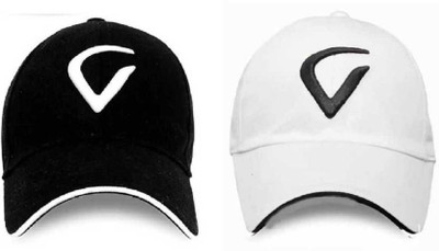 Rozti Self Design, Solid Snapback Cap Cap(Pack of 2)