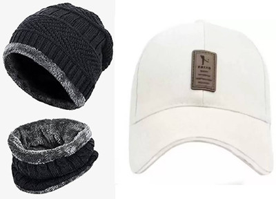 Nk tip top Solid Beanie Cap(Pack of 3)