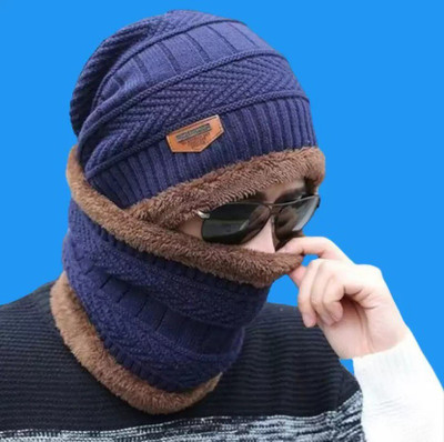 Azre Self Design Beanie Cap