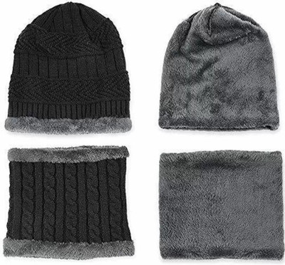 NKPR Woven Beanie Cap(Pack of 2)