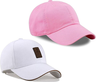 CLASSYMESSI Solid, Self Design Sports/Regular Cap Cap(Pack of 2)
