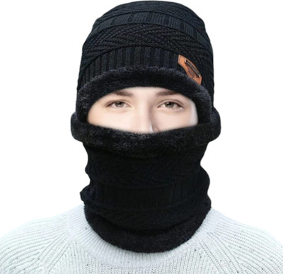 Bikasa Polka Print, Self Design Beanie Cap