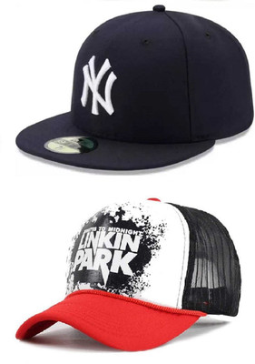 MUSMIR Embroidered Snapback Cap Cap(Pack of 2)