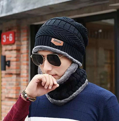 ziimy Solid Beanie Cap(Pack of 2)