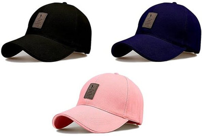 Dcmr Self Design, Solid, Striped Sports/Regular Cap Cap(Pack of 3)