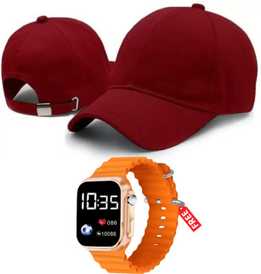 M John's Solid, Self Design Sports/Regular Cap Cap(Pack of 2)