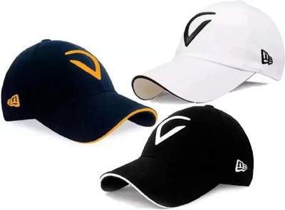 cap world Embroidered, Self Design, Solid, Printed Sports/Regular Cap Cap(Pack of 3)