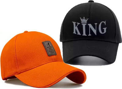 CLASSYMESSI Embroidered, Self Design, Solid Sports/Regular Cap Cap(Pack of 2)