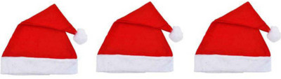 ME&YOU Solid Santa Cap Cap(Pack of 3)