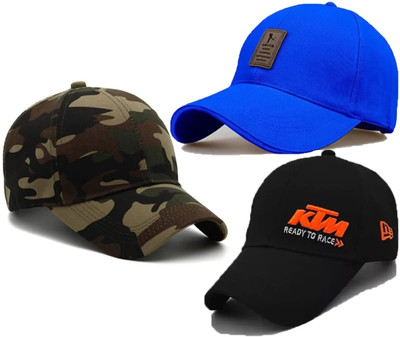 CLASSYMAESSI Self Design Sports/Regular Cap Cap(Pack of 3)