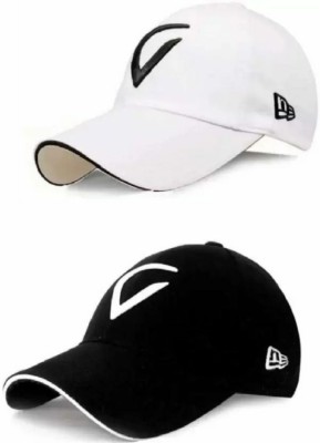 Ritoza Embroidered, Self Design, Solid Sports/Regular Cap Cap(Pack of 2)