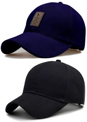 ILLARION Printed, Self Design, Solid Sports/Regular Cap Cap(Pack of 2)