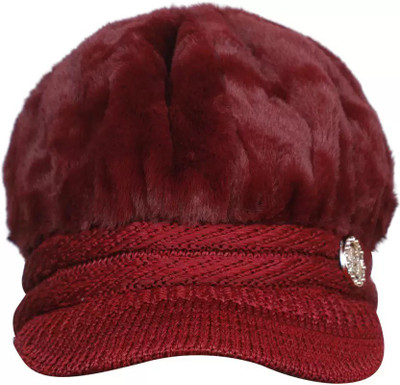 GlamSmart Self Design Beanie Cap