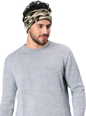 HornFlow Mens Army Pattern Earwarmer Headband (Light Green) Head Band(Green)