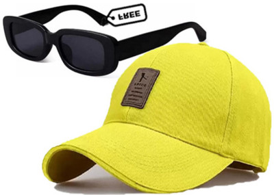 CLASSYMESSI Solid, Self Design, Embroidered Sports/Regular Cap Cap(Pack of 2)