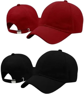 Pramukhraj Enterprise Solid Sports/Regular Cap Cap(Pack of 2)