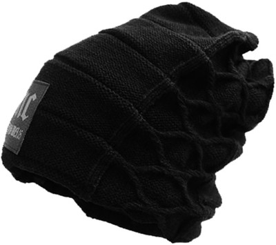 AlexVyan Self Design, Striped, Solid Beanie Cap