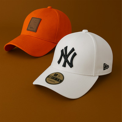 cap world Solid, Self Design, Embroidered Sports/Regular Cap Cap(Pack of 2)