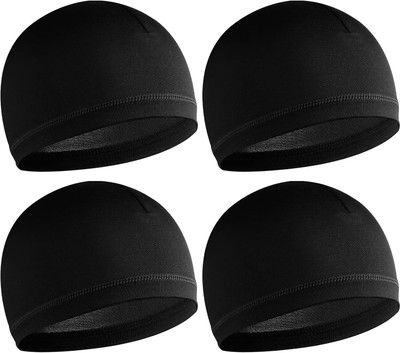 qd fashion Solid Skull Cap Cap(Pack of 4)