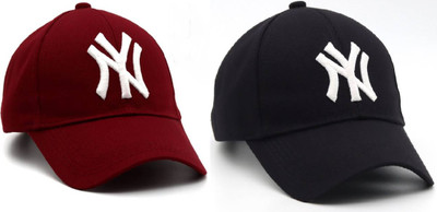 Nk tip top Solid, Applique Sports/Regular Cap Cap(Pack of 2)