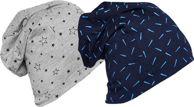 MACK JONNEY Printed Beanie Cap(Pack of 2)
