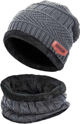 New Vastra Lok Woven Beanie Cap(Pack of 2)