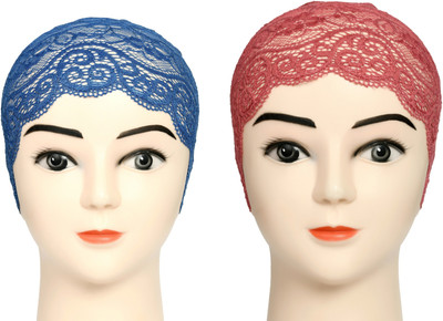 DCENT KRAFT Self Design, Embroidered Skull Cap Cap(Pack of 2)