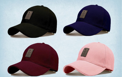 Evanden Self Design Sports/Regular Cap Cap(Pack of 4)