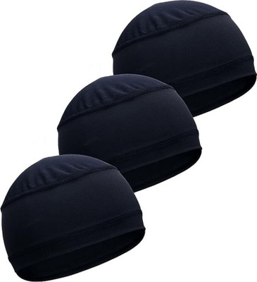 Alipzone Solid Skull Cap Cap(Pack of 3)