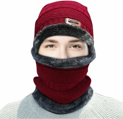 ZURU BUNCH Striped Beanie Cap(Pack of 2)