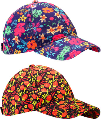 Knotyy Printed, Self Design, Solid Sports/Regular Cap Cap(Pack of 2)
